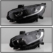 ACANII - For [Halogen Model] 2016-2020 Honda Civic Black Housing Projector Headlights Headlamps Assembly Pair Left+Right