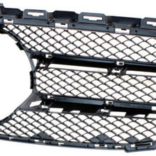 Bumper Grille compatible with 2015-2016 Mercedes Benz C300 2015 C400 Textured Black Plastic