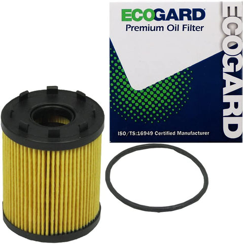 ECOGARD X6162 Premium Cartridge Engine Oil Filter for Conventional Oil Fits Dodge Dart 1.4L 2013-2016 | Fiat 124 Spider 1.4L 2017-2019, 500 1.4L 2012-2018, 500L 1.4L 2014-2019