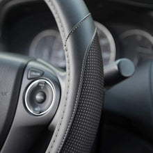 Motor Trend SW-808-WH White Steering Wheel Cover - Dotted Comfort Polyester Grip on Stitched Synthetic Leather