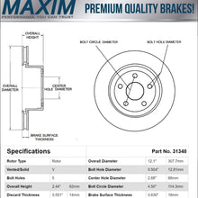 Rear Premium Anti Rust Geomet Coated Brake Rotors 31348C Fits: Q50, Q60, Q70, Q70L, QX60, QX70, Murano, Pathfinder, Quest, FX37, JX35, M35h, M37, M56, FX35, FX45