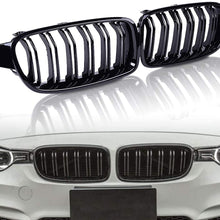 Front Bumper Kidney Grill Grille Gloss Black for 2011-2018 BMW F30 3 Series 320i 328i 330i 320Li 330Li 340i (Dual Line Gloss Black)