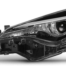 [For 2017-2019 Toyota Corolla L & LE Model] Driver Side Black Housing OE-Style Single Projector Beam Headlight Headlamp Assembly