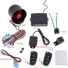 Universal 12V Auto Car Alarm Keyless Entry System with Remote Control Siren Sensor