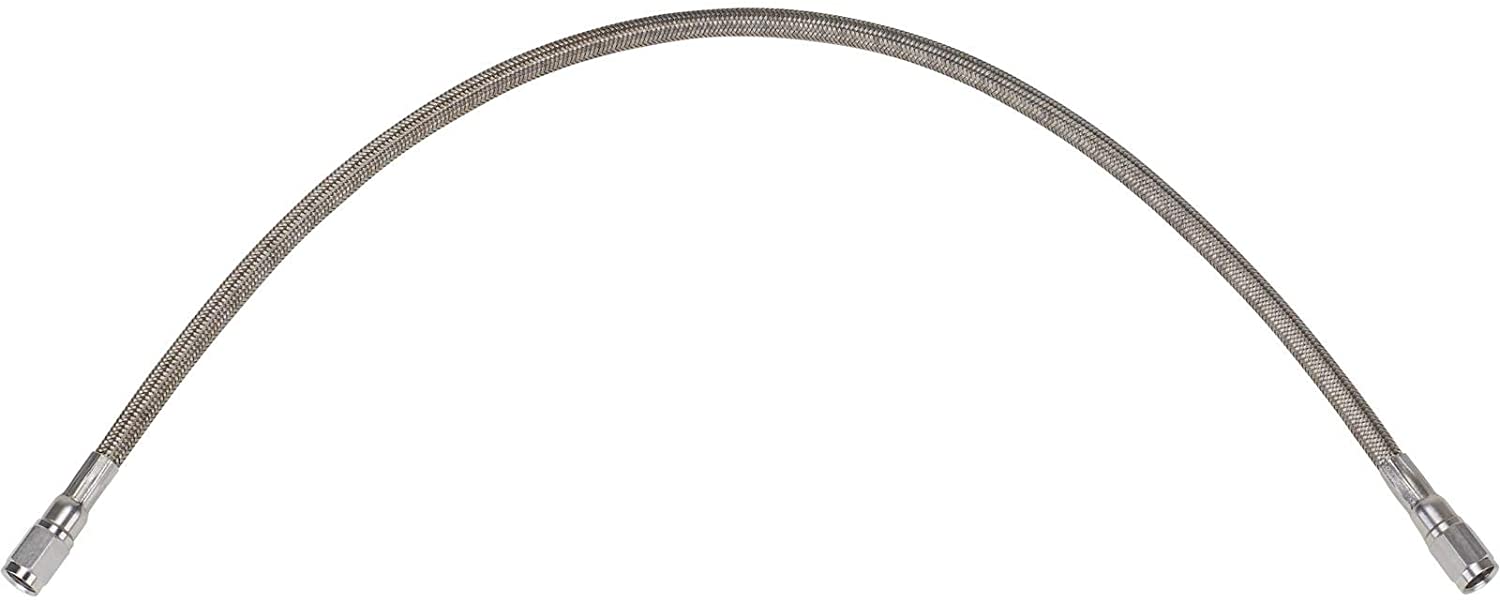 Braided Stainless AN 18 Inch Brake Line, Straight AN3