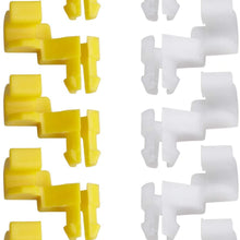HERCOO Tailgate Handle Door Lock Rod Clips Left Right Driver Passenger Side Yellow White 5mm Rod Size for 69293-12030 69293-12040 Compatible with Toyota Tundra Camry Celica Corolla Echo Highlander