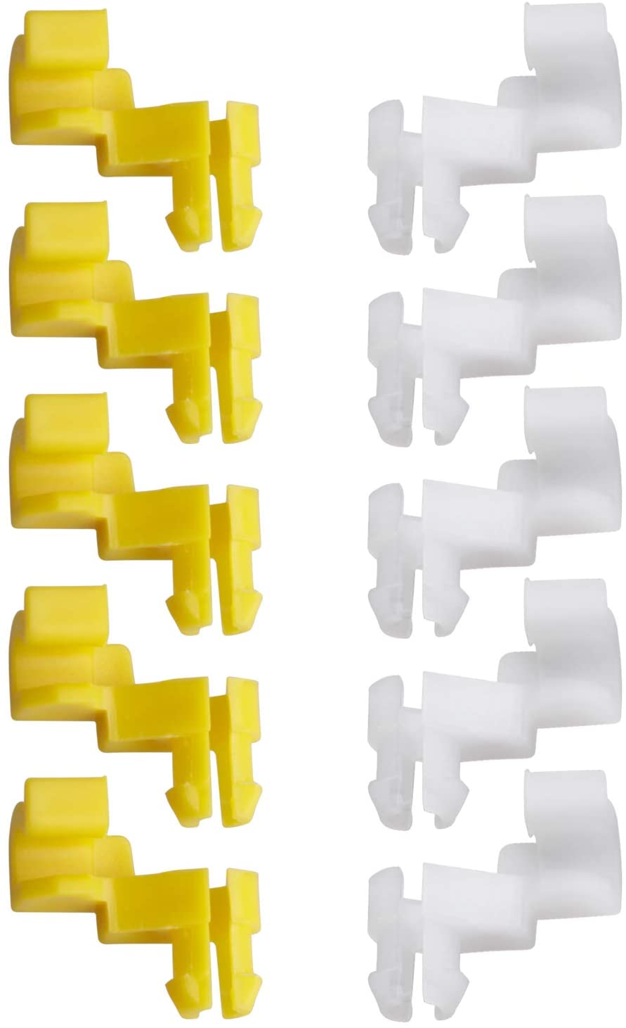 HERCOO Tailgate Handle Door Lock Rod Clips Left Right Driver Passenger Side Yellow White 5mm Rod Size for 69293-12030 69293-12040 Compatible with Toyota Tundra Camry Celica Corolla Echo Highlander