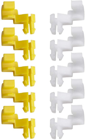 HERCOO Tailgate Handle Door Lock Rod Clips Left Right Driver Passenger Side Yellow White 5mm Rod Size for 69293-12030 69293-12040 Compatible with Toyota Tundra Camry Celica Corolla Echo Highlander