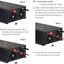 WZRELB 7000W 24V 120V Pure Sine Wave Power Inverter 4 AC Outlets Wired Remote Control,RV, Camping