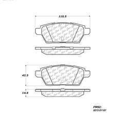 NEW CENTRIC 106.11610 Extended Wear Posi-Quiet Semi Metallic Standard Brake Pad