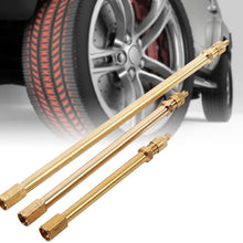 140mm Brass Auto Tire Valve Extension Adaptor, Air Tyre Stem Extender Inflation Stright Bore for Motorcycle, Bike, Mower and Scooter(200mm)