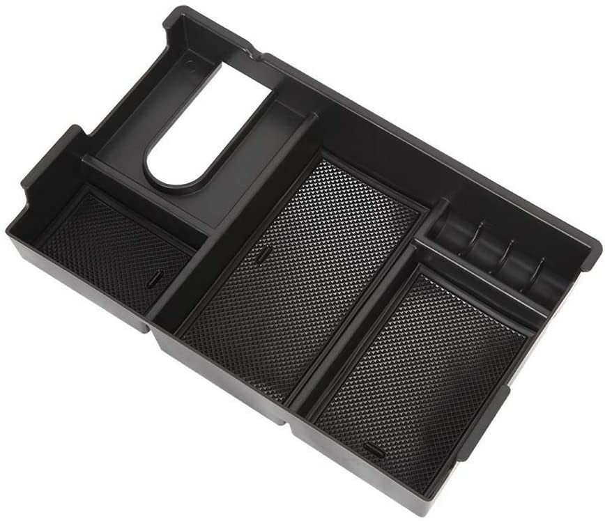 Salusy Center Console Organizer Tray Armrest Storage Box Car-Styling Accessories Parts Compatible with Toyota Tundra 2014-2019