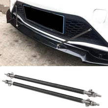 2PCS Adjustable Carbon Front Bumper Lip Splitter Strut Rod Tie Support Bars Replacement fit for Universal Black 200mm/7.87”