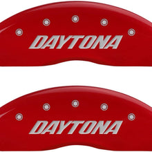 MGP Caliper Covers 12001SCHBRD Caliper Cover with Red Powder Coat Finish, (Set of 4)