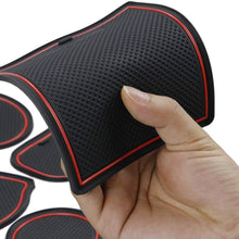 KOKOFA Custom Fit Cup, Door Non-Slip Anti-dust, Console Liner Accessories for BRZ 86 FR-S 2019 2018 2017 2016 2015 2014 2013 Subaru Toyota Scion -9 pcs Set (Red Trim)