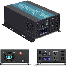 WZRELB 2500 watt 12V Pure Sine Wave Inverter, Automotive Car Power Inverter,Dual 120V AC outlets, DC to AC,Best Back Up Power Supply for RV,Home,Office