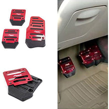 Vosarea Car Non Slip Gas Brake Treadle Clutch Pedal Cover Pad Manual Pedals 3pcs (Red)