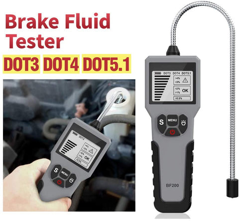 HZGrille Car Brake Fluid Tester/Automotive Liquid Testing Tool for DOT3 / DOT4 / DOT5.1, LCD/Led Display/Audible and Bright Alarm Prompt,for Quick Detection