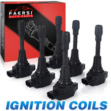 FAERSI Ignition Coil Pack of 6 Compatible with 2007-2017 Nissan Altima Maxima Murano Quest, 2008-2012 Infiniti EX35 FX35 V6 3.5L - UF550