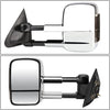 Replacement for F150 Chrome Powered Smoked Signal Extendable Towing Side+Circle Blind Spot Mirror