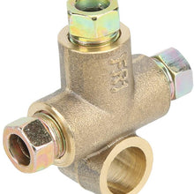 T-Shap Brake Line Tee Hose Connector 3 Way Adapter wiht 3 Male Nuts Short Union M10 3/16in Pipe 10mm