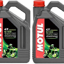 Motul 108089 Set of 4 5100 4T 15W-50 Motor Oil 1-Gallon Bottles
