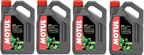 Motul 108089 Set of 4 5100 4T 15W-50 Motor Oil 1-Gallon Bottles
