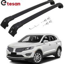 2 Pieces Cross Bars Fit for Lincoln MKC 2016 2017 2018 2019 Black Cargo Baggage Luggage Roof Rack Crossbars