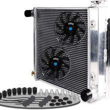 9" Radiator Fan + Aluminum Radiator Replacement For Jeep Wrangler TJ YJ V8 Conversion 87-95