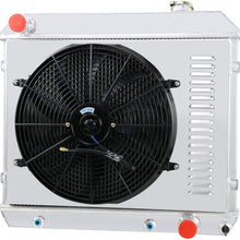 OzCoolingParts Pro 4 Row Core Aluminum Radiator + 16" Fan w/Shroud & Relay Wiring Kit for 1961-1966 62 63 64 65 Chevy GMC C10 C20 C30 K10 K20 K30 Trucks Suburban Pontiac Olds V8