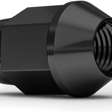White Knight 1707SBK-20AM Black Chrome M12x1.50 Bulge Acorn Lug Nut, 20 Pack