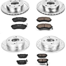 Power Stop K655 Front & Rear Brake Kit with Drilled/Slotted Brake Rotors and Z23 Evolution Ceramic Brake Pads