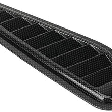 Maxmartt 2pcs Carbon Fiber Style Car Air Flow Intake Decorative Scoop Bonnet Vent Hood Cover Universal