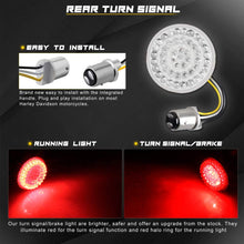 NTHREEAUTO 2 Inch Bullet Front & Rear LED Turn Signals 12V Motorcycle Brake Running Lights Panel with 1157 Base Compatible with Harley Sportster, Dyna, Iron 883, Road King, Softail, Electra Glide