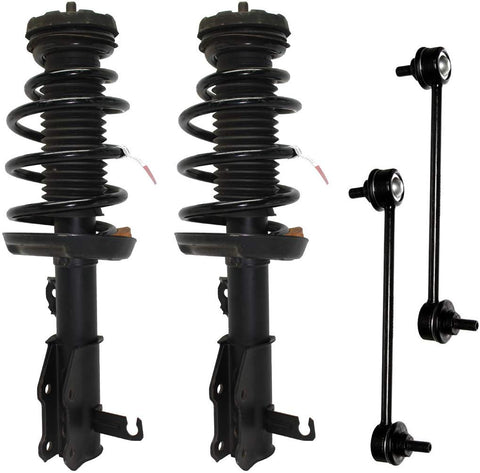 Front - Both (2) Front Driver & Passenger Side Complete Strut & Spring Assembly with (2) Sway Bar End Links - 11.8 Inch Center to Center. - Front