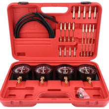 Qiilu 4 PCS Gauge Carburetor,Motorcycle Fuel Vacuum Carburetor Carb Synchronizer Tool Balancer Gauge Kit, Engine Parts Adjustment Vacuum Gauge Set (Universal)