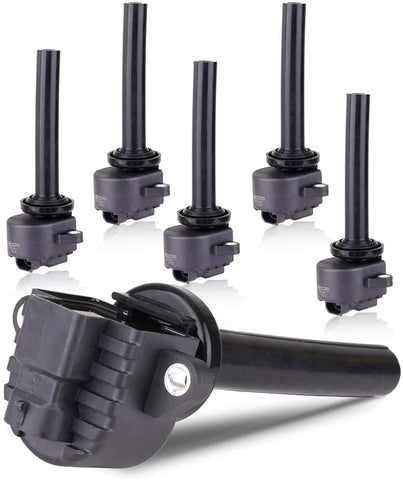 ECCPP Portable Spare Car Ignition Coils Compatible with Isuzu Amigo/Axiom/Rodeo/Rodeo Sport/Trooper 2000-2004 Replacement for UF252 C1255 for Travel, Transportation and Repair (Pack of 6)