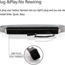 for 99-07 Chevrolet (Chevy) Silverado GMC Sierra 1500 2500 3500 HD Classic, LED Third 3rd Brake Light Reverse Light Rear Cargo Lamp High Mount Stop light Chrome Housing (Clear)