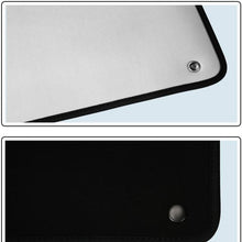 Q QUNSUNUS Upgrade RV Camper Door Windshield Shade 3-Layer RV Entry Door Window Sunshade Cover Motorhome Privacy Canvas Sun Blackout 16" x 24",Black,with 12 Screws