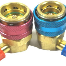 IROCH R134A Adapter,Air Conditioning Manifold Freon,R134A Quick Connectors,R134a System Port QC15 AC Quick Connector Adapter HVAC Coupler Car Auto Air-Conditioning