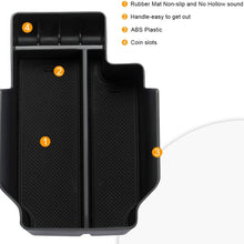 ROCCS Center Console Organizer Insert ABS Black Materials Tray for Chevy Colorado/GMC Canyon 2015-2019 Truck Armrest Storage Box Compartment