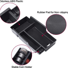 QianBao Compatible with Center Console Organizer Insert ABS Black Materials Tray Armrest Storage Box for Toyota Camry 2012 2013 2014 2015 2016 2017