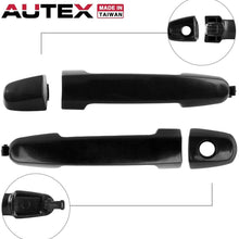 AUTEX 2pcs Front Rear Left/Right Exterior Door Handles Black Driver Passenger Side Compatible with Pontiac Vibe 2003 2004 2005 2006 2007 2008 2009 2010 69211AA020C0 81309 6921033080C1