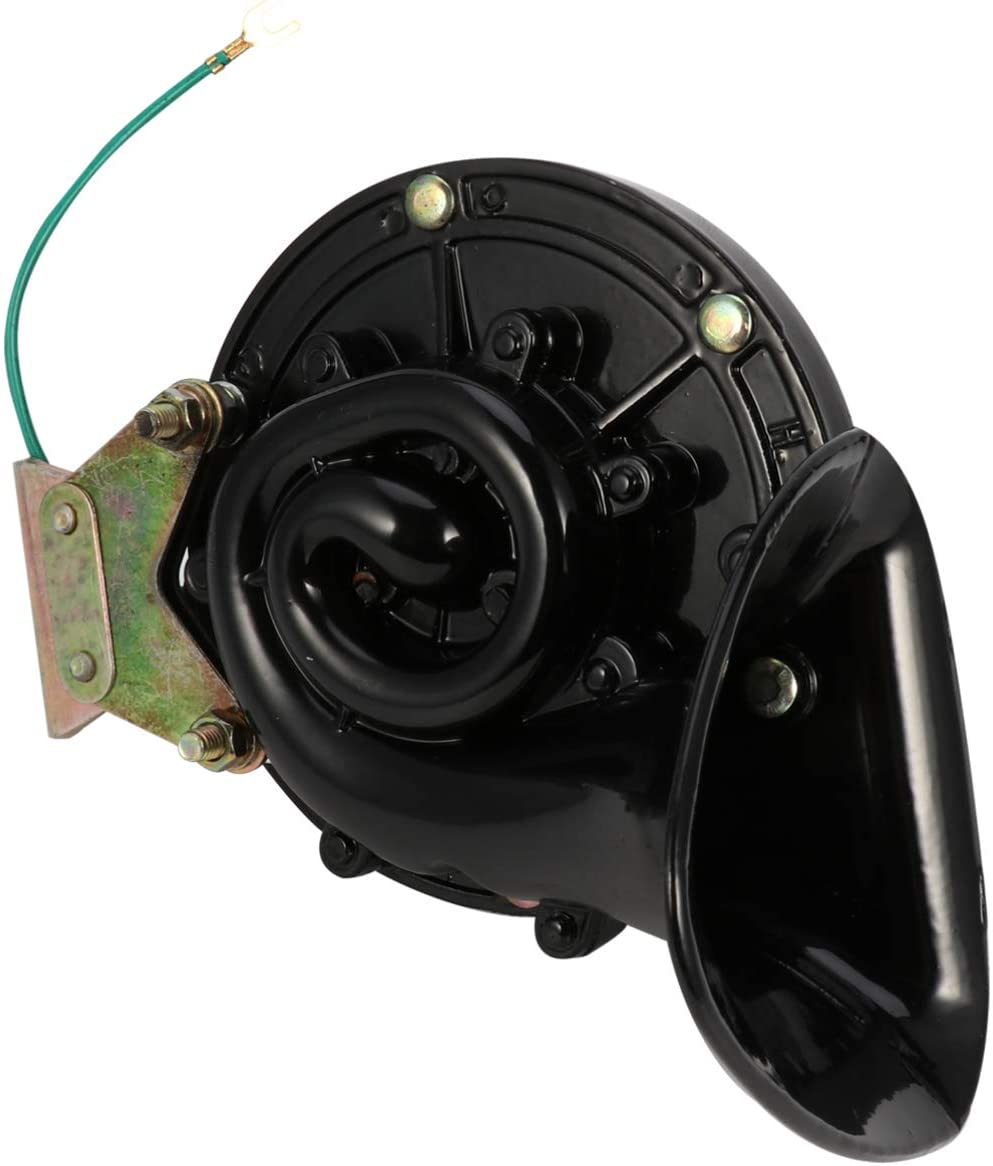 GARNECK 12V Waterproof Car Horn Plastic Metal Magnet Snails Shape Truck Speaker Horn Trumpet for Auto Vehicle Motorcycle Replacement Parts(Black)
