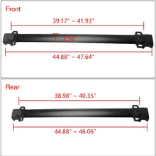 Cross Bar Compatible With 2011-2016 Jeep Compass, Factory Style Roof Rack Crossbar Black ABS Aluminum by IKON MOTORSPORTS, 2012 2013 2014 2015