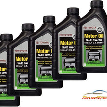 TOYOSPEED LLC FIT for Toyota Synthetic Motor Oil SAE 0W-20 Set 5 quarts
