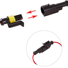 6 Kit 1 Pin and 6 Kit 2 Pin Car Waterproof Electrical Connector Plug with Wire for Car Motorcycle Quad Bike Truck Boat Marine