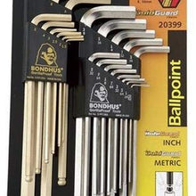 Bondhus 20399 Ball End L-Wrench DoublePK w/BriteGuard & GoldGuard Finish