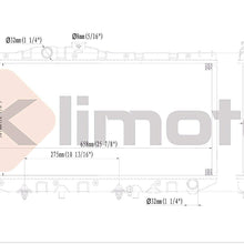 Klimoto Radiator | fits Toyota Camry 1987-1991 2.0L L4 | Replaces 1640003012 1640003021 1640074120 1640074130