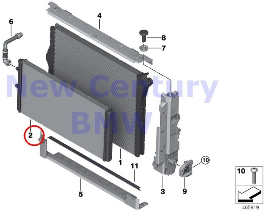 Genuine BMW F80 F80N F82 F83 I12 Engine Cooling Radiator OEM 17112284608